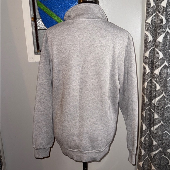 Lacoste Grey Quarter Zip Sweatshirt SZ XL - Picture 5 of 8
